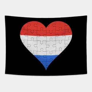 Dutch Jigsaw Puzzle Heart Design - Gift for Dutch With Netherlands Roots Tapestry