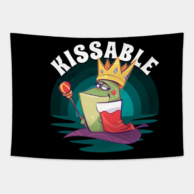 Frog Prince Kissable Tapestry by RockReflections