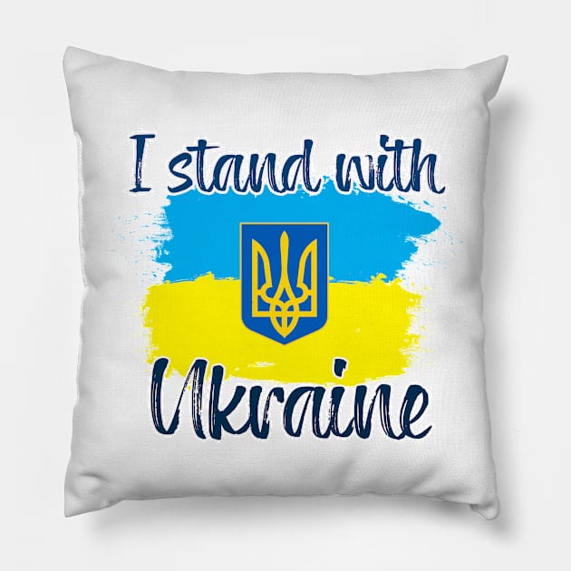 I stand with Ukraine Pillow by STARSsoft
