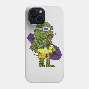 Surfer From The Black Lagoon Phone Case