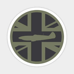 Supermarine Spitfire Union Jack Subdued Patch (Small logo) Magnet