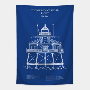 Thomas Point Shoal Light Lighthouse - Maryland - ADpng Tapestry