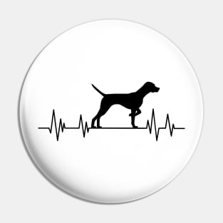 pointer Heartbeat dog Heartbeat pointer Silhouette Pin