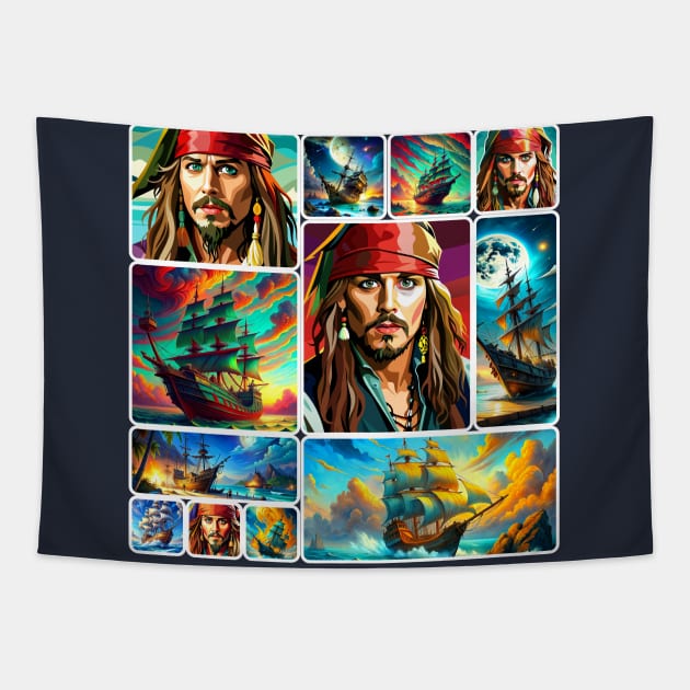 Jack Sparrow Tapestry by CatCoconut-Art