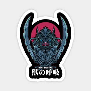 Inosuke Beast Breathing Fanart Magnet