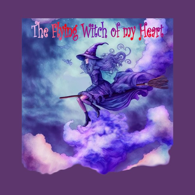 The flying witch of my heart by enyeniarts