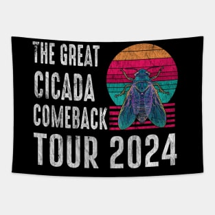 The Great Cicada Comeback Tour 2024 Vintage Tapestry