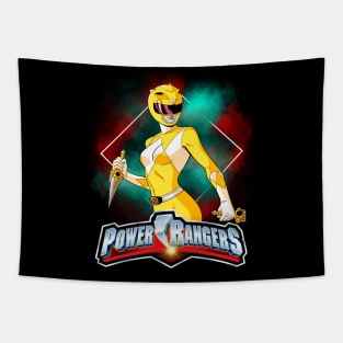 Morphin' Time Power Rangers' Transformation Sequence Tapestry