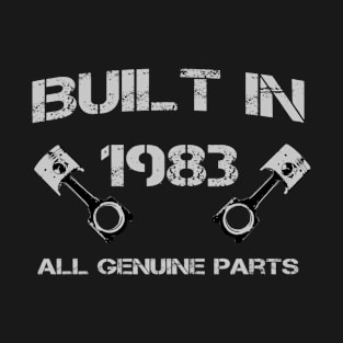 Built in 1983 Car fanatics 37th Birthday Gift idea T-Shirt