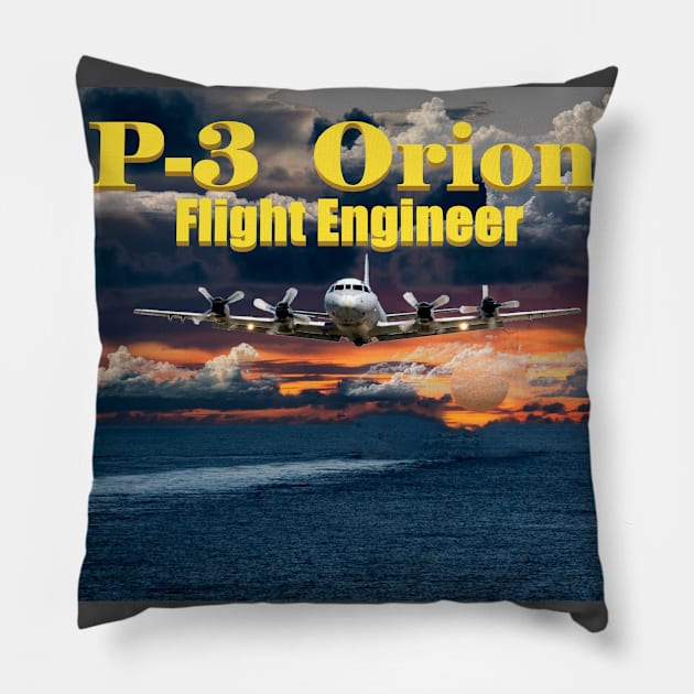 P-3 Orion Flight Engineer Pillow by Airdale Navy