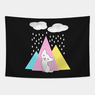 Rainy Day Cat Tapestry