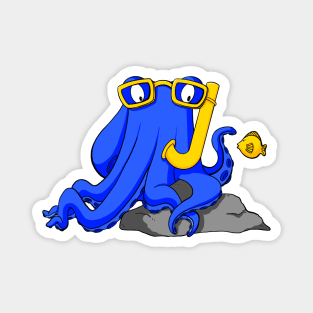 Snorkeling Octopus Magnet