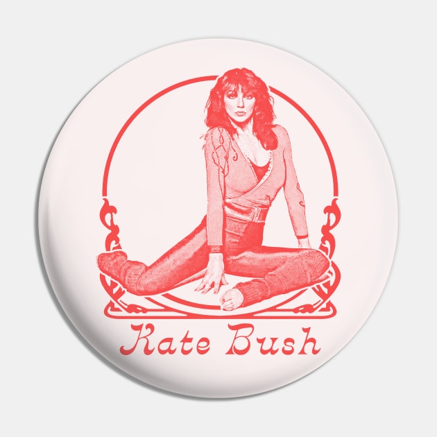 Kate Bush † Retro Aesthetic Fan Art Design Pin by DankFutura