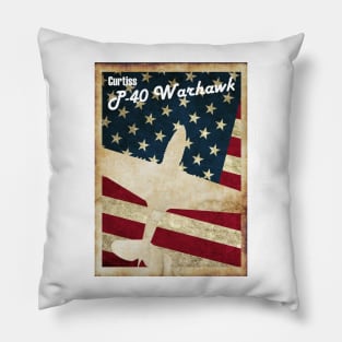 Vintage P40 Warhawk Pillow