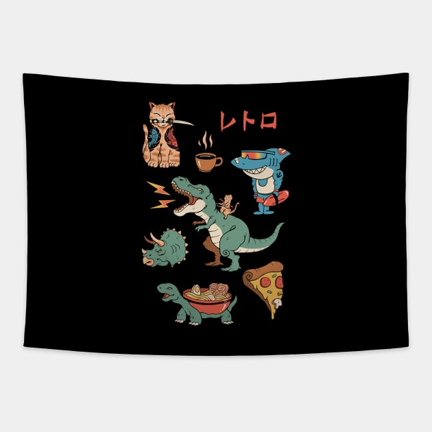 Japanese Retro 3 Tapestry by Vincent Trinidad Art