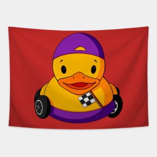 Car Racing Rubber Duck Tapestry