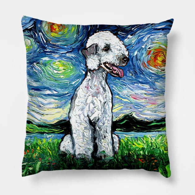 Bedlington Terrier Night Pillow by sagittariusgallery