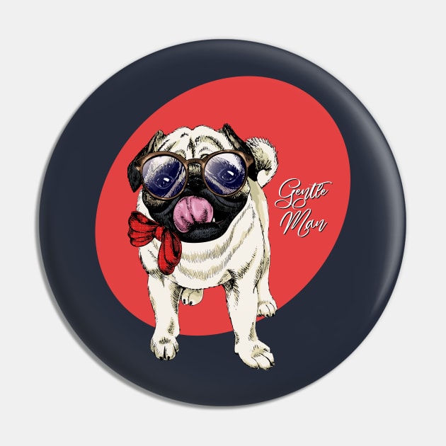 Puppy Gentle Man Pin by Mako Design 