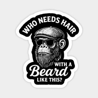 Who Needs Hair With A Beard Like This Bald And Beautiful Magnet