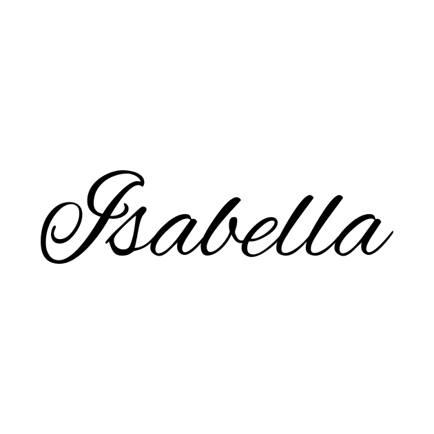 Isabella Name in Cursive by BloomingDiaries