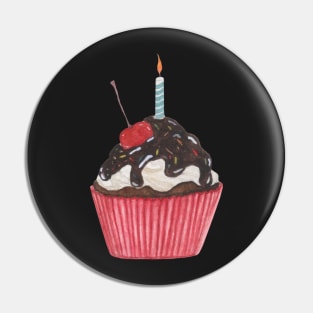 Birthday cupcake Pin