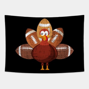Funny turkey football for thanksgiving holiday season Tapestry