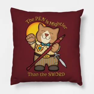 The Pen is Mightier than the Sword Pillow