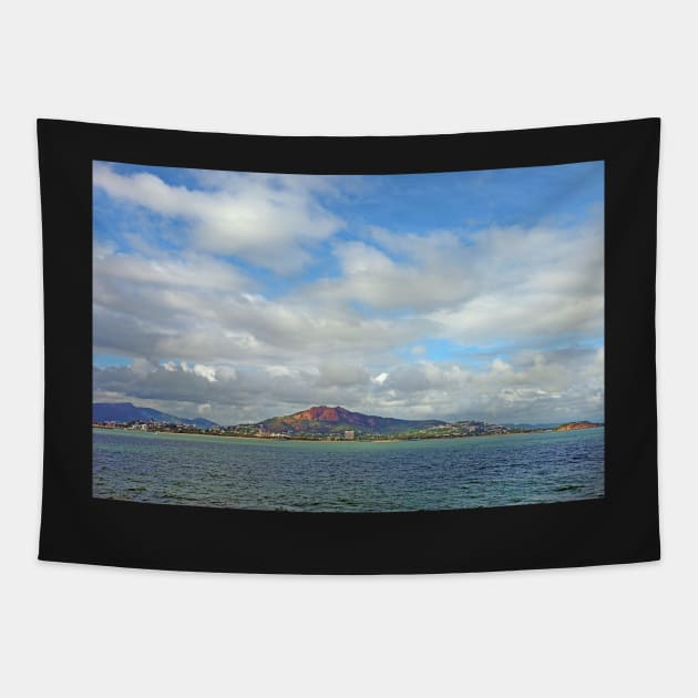 Townsville Queensland Australia - A view of Castlehill from Halifax Bay Tapestry by pops