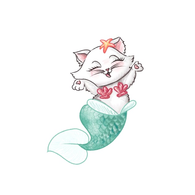 Cat mermaid by ArtInPi