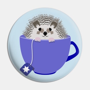 Chanukah Tea Cup Hedgehog Pin