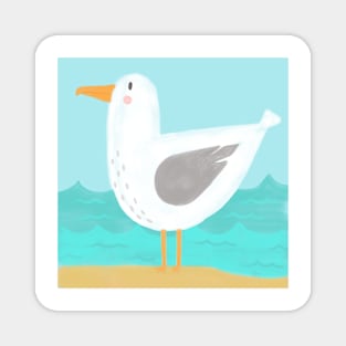 Beach Seagull Magnet