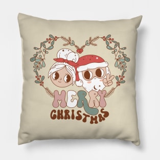 Santa Mrs Claus Christmas Pillow