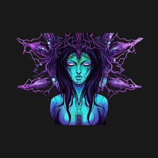 Xeno Alien Goddess Graphic T-Shirt