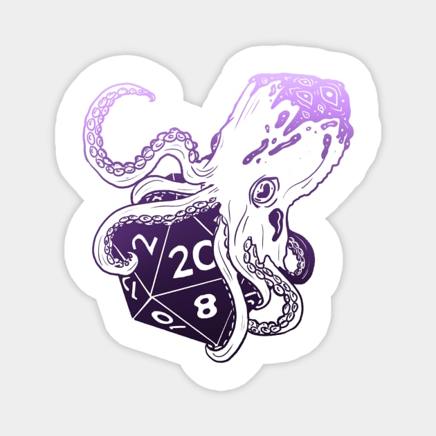 Fathomless D20: dnd 5e warlock dice Purple Magnet by TheDoodlemancer