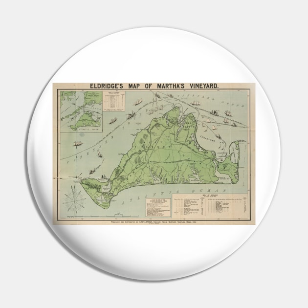 Vintage Map of Martha's Vineyard (1913) Pin by Bravuramedia