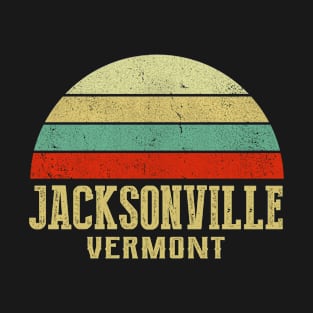 JACKSONVILLE VERMONT Vintage Retro Sunset T-Shirt