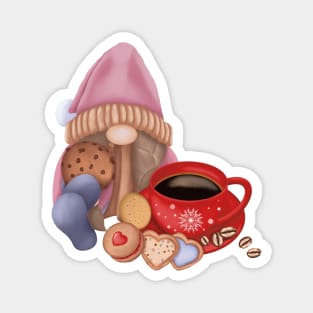 Christmas Gnome Coffee. Magnet