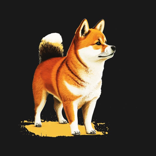 Shiba Inu Dog Illustration, Love Shiba Inu Dogs by dukito