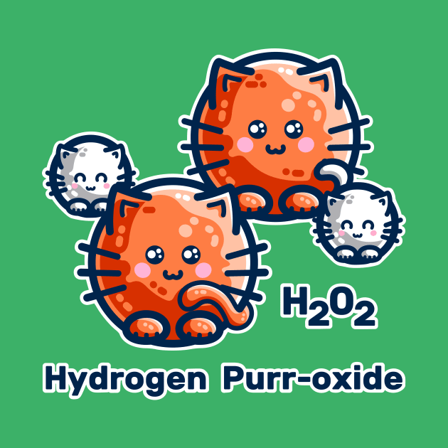 Hydrogen Purr-oxide Cat Chemistry Pun by freeves