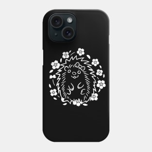 White outline - Pretty Babygirl Hedgehog Phone Case