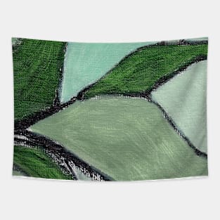 Mint Green Abstract Art Tapestry