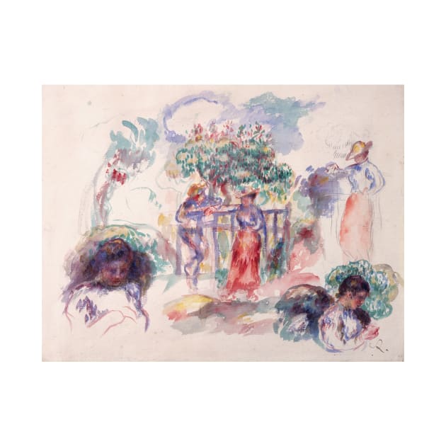 Figures under a Tree by Auguste Renoir by Classic Art Stall