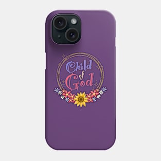 Child of God Gold Geometric Floral Phone Case