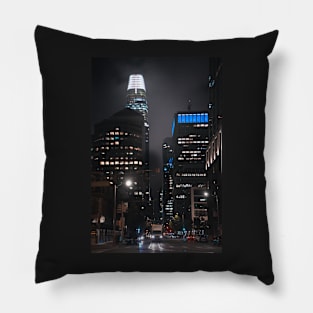 San Francisco Downtown Nightscape Pillow