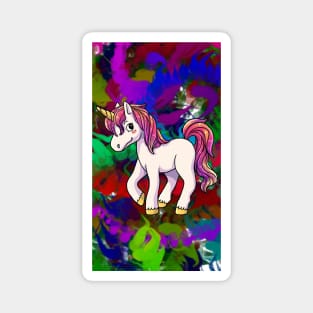 Tie Dye Unicorn Magnet