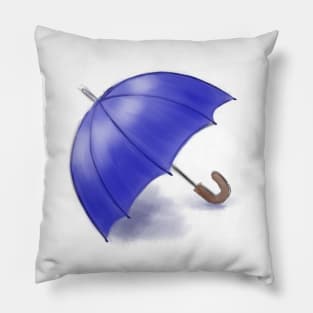 Blue Umbrella Pillow