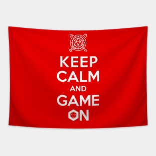 Rollplay Guild: Game Rollplay Guild: Keep Calm and Game On (Red) Tapestry