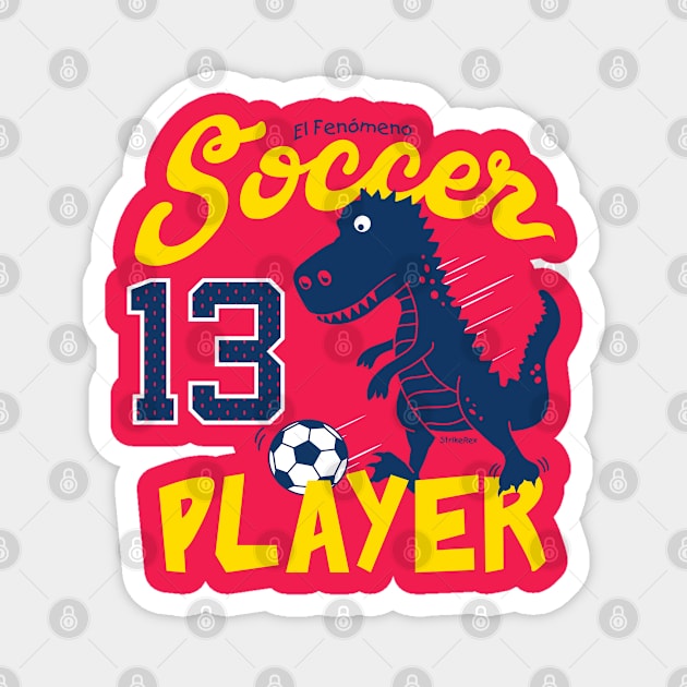 Soccer Rex Magnet by spicoli13