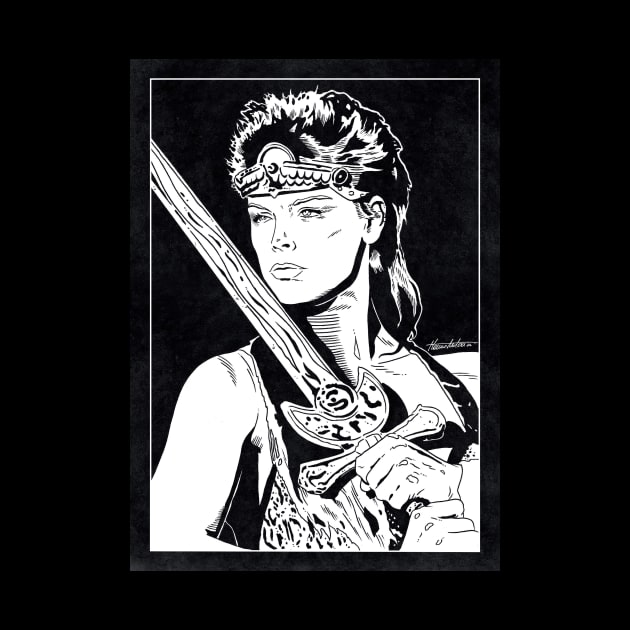 RED SONJA (Black and White) by Famous Weirdos