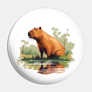 I Love Capybaras Pin